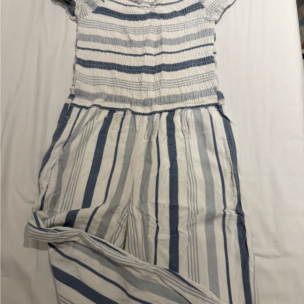 Abercrombie Kids Blue and White Striped One Piece